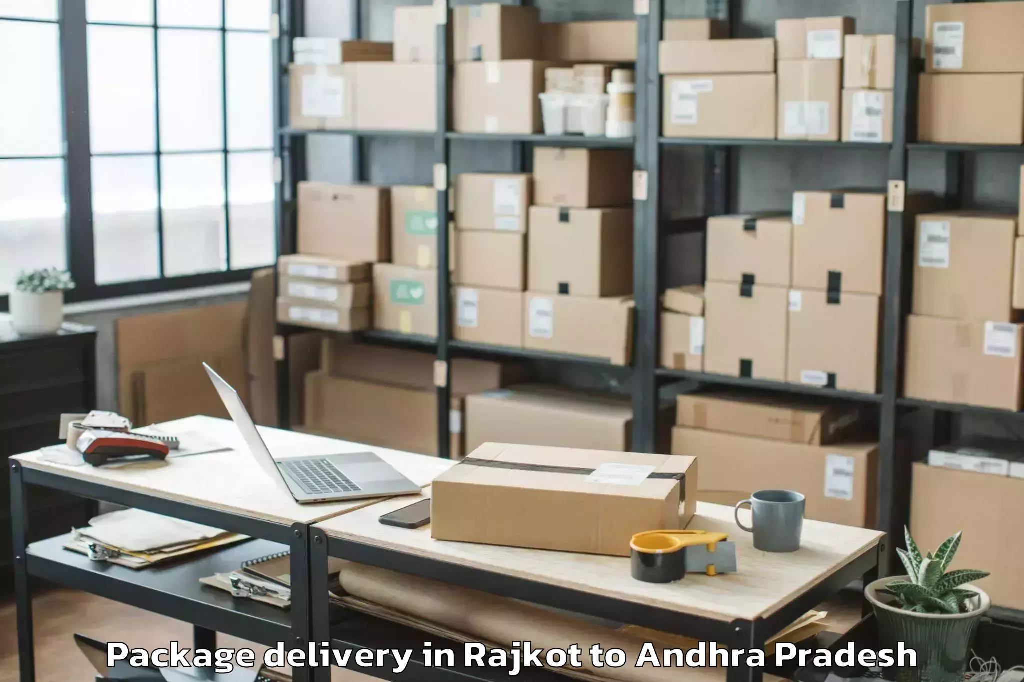 Reliable Rajkot to Chandralapadu Package Delivery